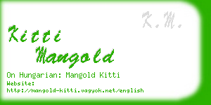 kitti mangold business card